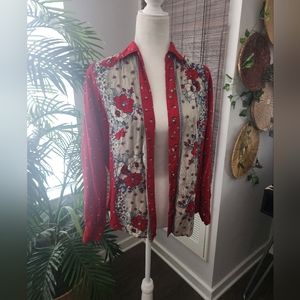vintage floral panel long sleeve